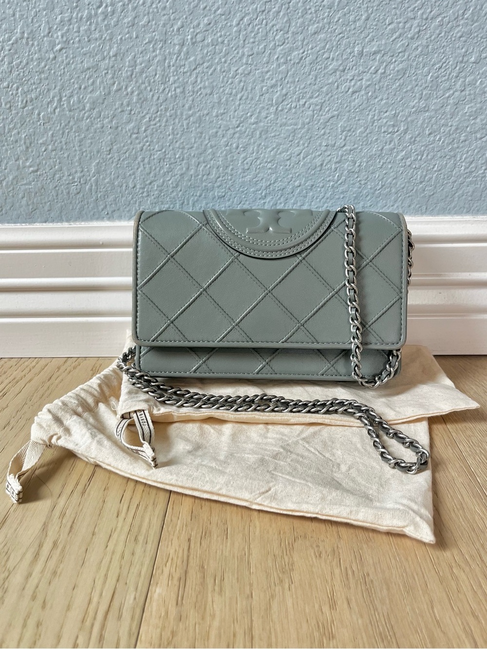 Tory Burch Fleming Crossbody Bag in Blue Clay